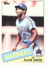 1985 Topps Baseball Cards      145     Alvin Davis RC*